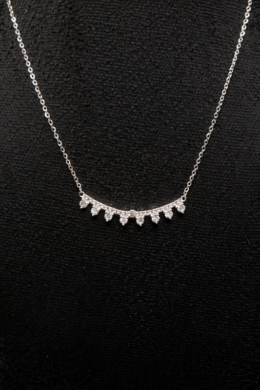 Silberkette mit funkelnden Anhängerelement aus 925 Sterling Silber