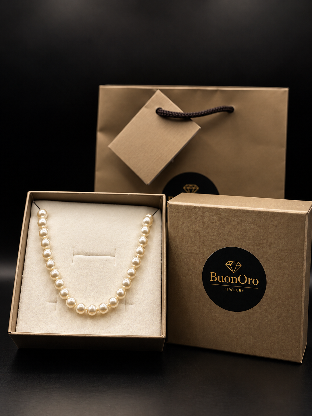 Perlenkette aus 925 Sterling Silber – 50 cm