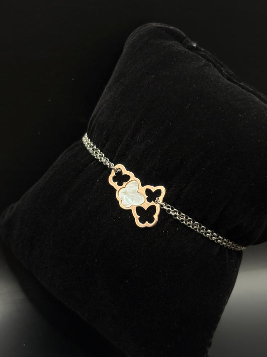 Armband aus 925 Sterling Silber mit Schmetterlingsmotiv