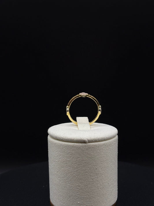 Gold-plated silver ring made of 925 sterling silver