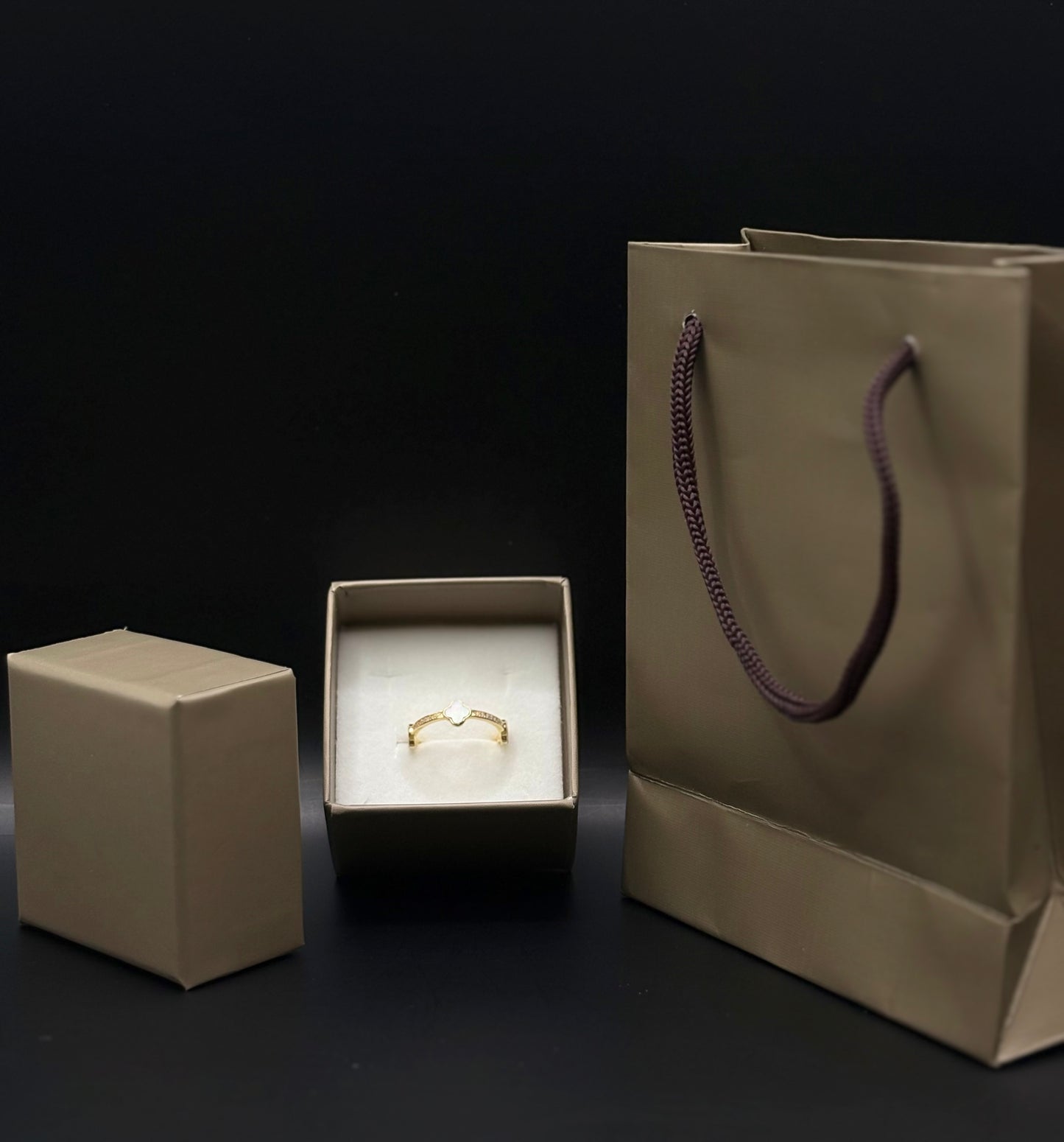Vergoldeter Silberring aus 925 Sterling Silber Große 15