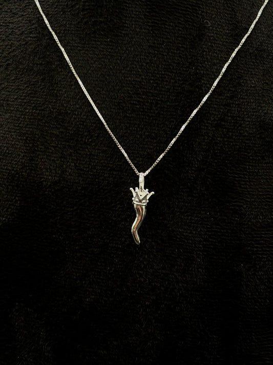 Corno Porta Fortuna Kette aus 925 Sterling Silber – Italienischer Glücksbringer