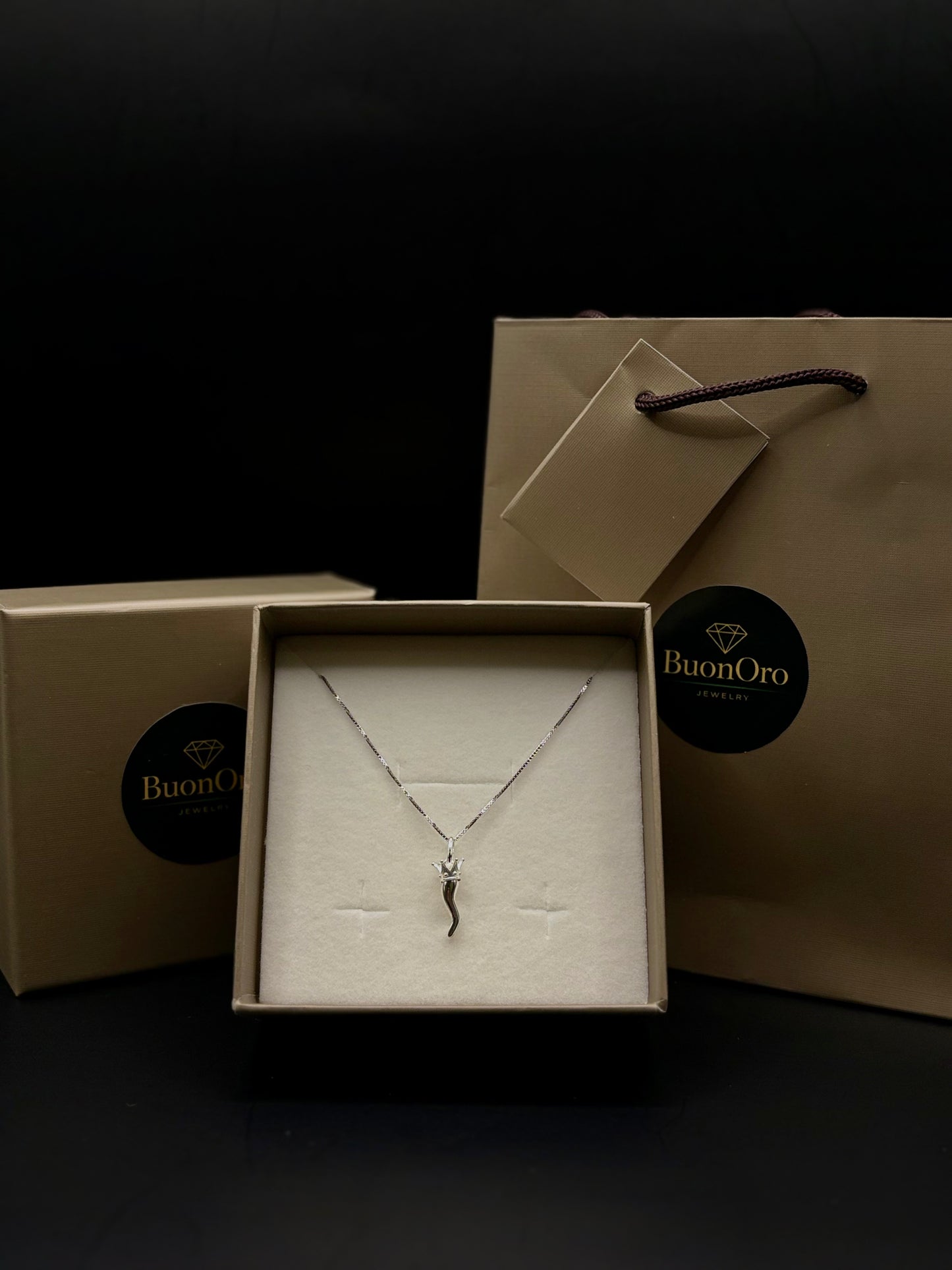 Corno Porta Fortuna Kette aus 925 Sterling Silber – Italienischer Glücksbringer