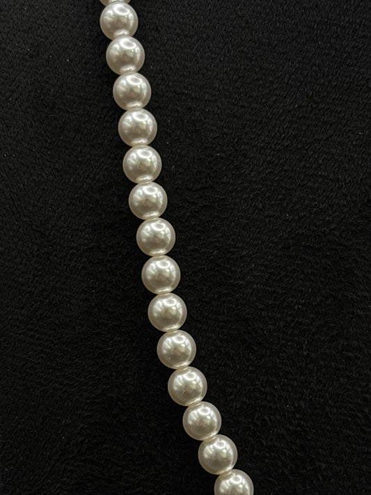 Elegante Perlenkette aus 925 Sterling Silber mit weißen Perlen