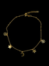 Gold-plated anklet with sun, moon & stars – 925 sterling silver