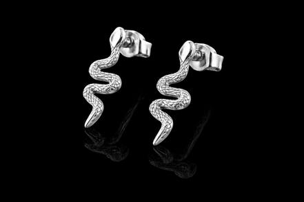Boucles d'oreilles serpent à tige