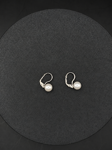 Boucles d'oreilles pendantes en argent sterling 925 – 8 mm
