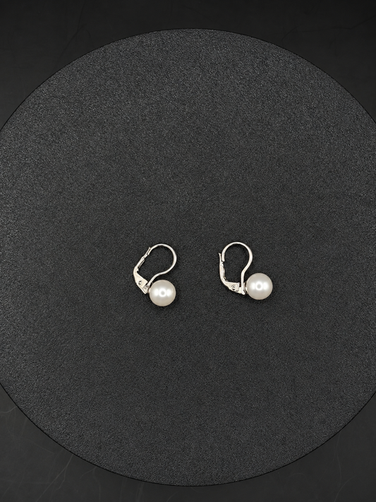 Perlen-Ohrhänger aus 925 Sterling Silber – 8 mm
