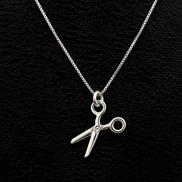 Chaîne avec pendentif ciseaux en argent sterling 925