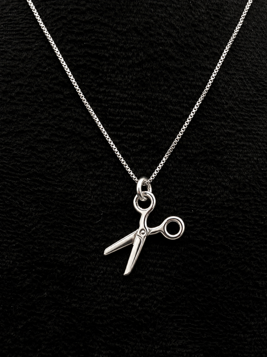 Scheren-Kette aus 925 Sterling Silber