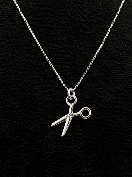 Scheren-Kette aus 925 Sterling Silber