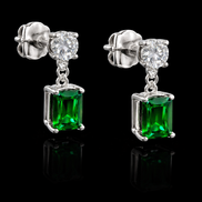 Elegante Zirkonia Steckerohrringe Anhänger