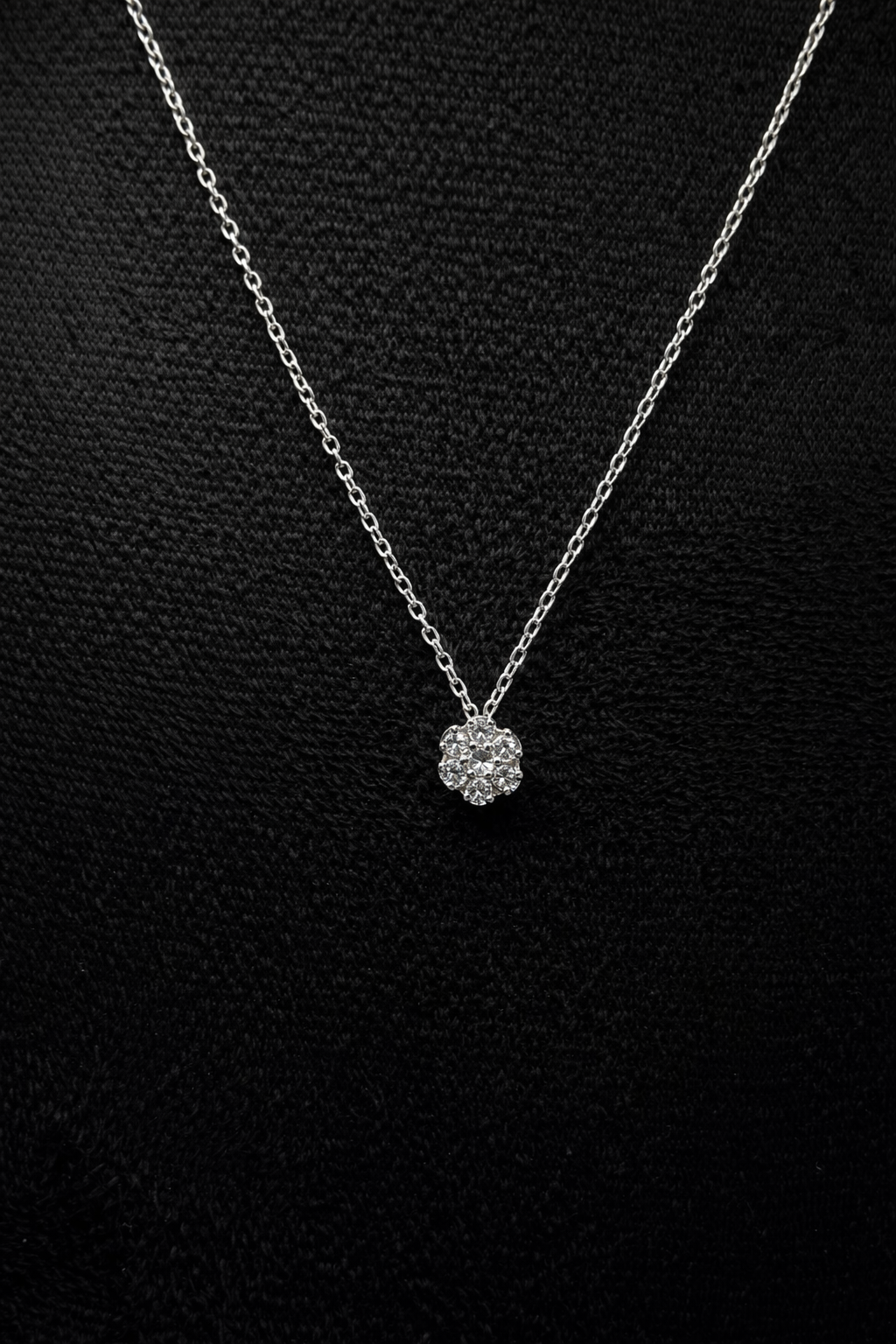 Collana in argento con ciondolo a forma di fiore in argento sterling 925 