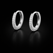 Créoles en argent sterling 925 avec zircons blancs