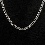 Chaîne maille gourmette 50 cm en argent sterling 925 – Classique et intemporelle