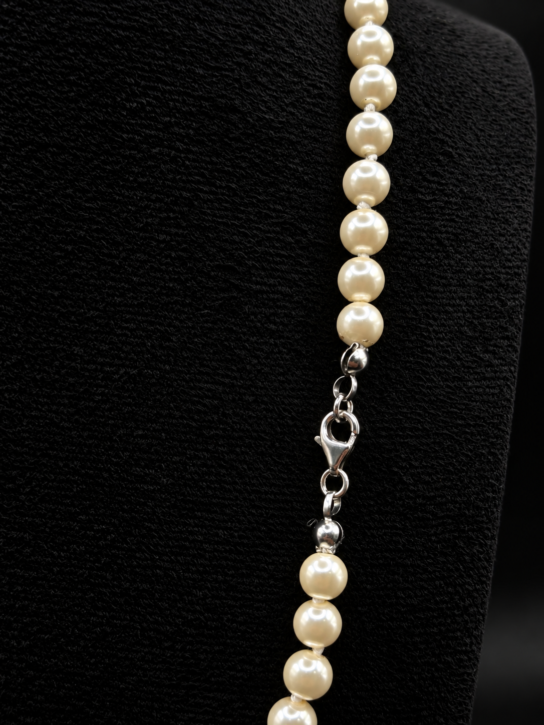 Perlenkette aus 925 Sterling Silber – 50 cm