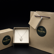 Collier en argent sterling 925 avec pendentif couronne