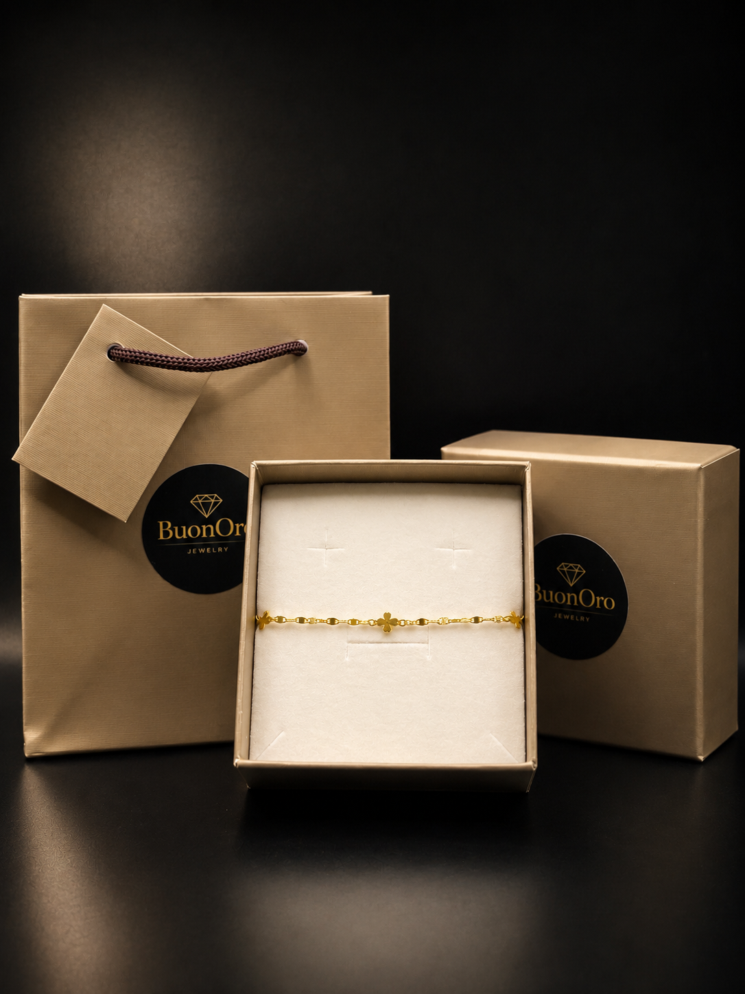 Clover bracelet in gold-plated 925 sterling silver