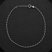 Deliziosa cavigliera in argento sterling 925 – design a sfere e maglie