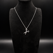 Chaîne avec pendentif ciseaux en argent sterling 925