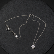 Silver necklace with flower pendant made of 925 sterling silver 