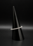 Élégante bague éternité en argent sterling 925 ornée d'oxydes de zirconium étincelants