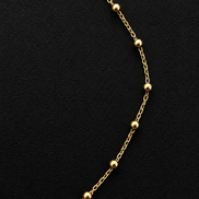 Vergoldete Fußkette mit Kugeln – 925 Sterling Silber