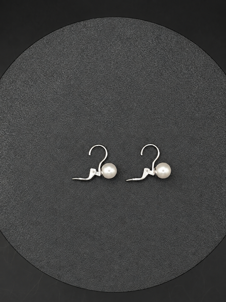 Boucles d'oreilles pendantes en argent sterling 925 – 8 mm