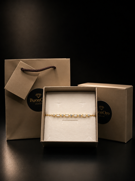 Elegantes Zirkonia-Armband aus vergoldetem 925 Sterling Silber