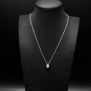 Silver chain with teardrop pendant made of 925 sterling silver 
