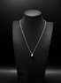 Silver chain with teardrop pendant made of 925 sterling silver 