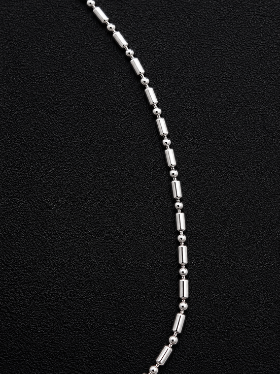 Feine Fußkette aus 925 Sterling Silber – Kugel- & Gliederdesign