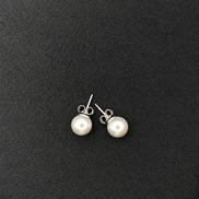 Clous d'oreilles en perles en argent sterling 925 – 8 mm