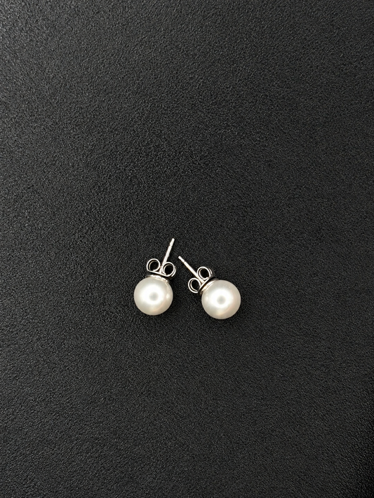 Perlen-Ohrstecker aus 925 Sterling Silber – 8 mm