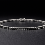 Tennis-Armband 16 cm aus 925 Sterling Silber mit Klappverschluss