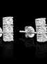 Elegante Zirkonia Steckerohrringe Drei Steine