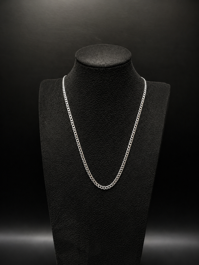 Chaîne maille gourmette 50 cm en argent sterling 925 – Classique et intemporelle