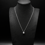 Silver necklace with flower pendant made of 925 sterling silver 
