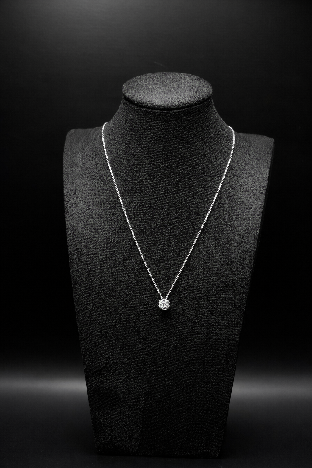 Collana in argento con ciondolo a forma di fiore in argento sterling 925 