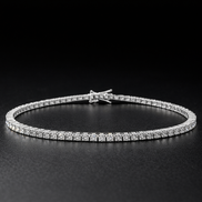 Tennis-Armband 17 cm aus 925 Sterling Silber mit Klappverschluss