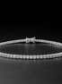 Tennis-Armband 17 cm aus 925 Sterling Silber mit Klappverschluss