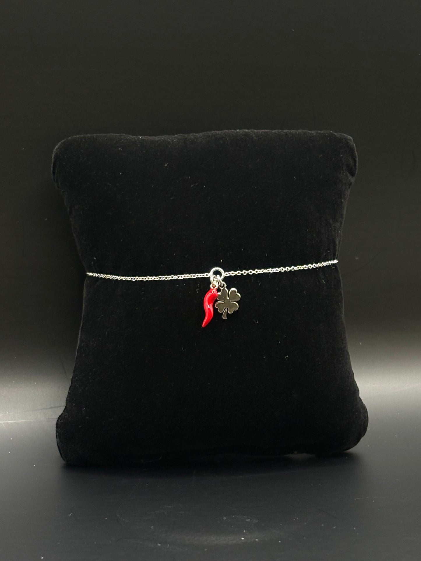Elegant bracelet made of 925 sterling silver with symbolic pendants