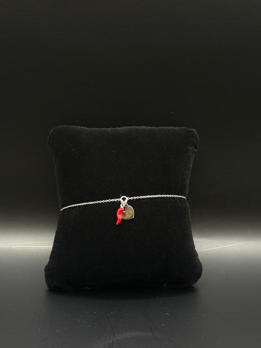 Edles Armband aus 925 Sterling Silber mit Symbolanhängern