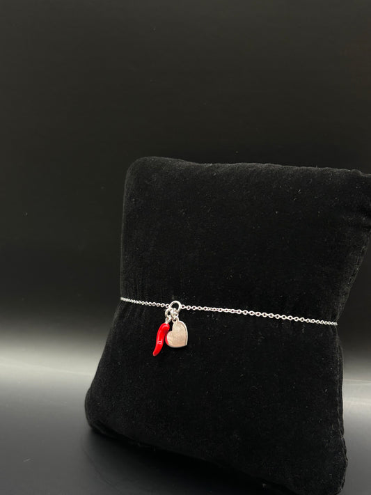 Edles Armband aus 925 Sterling Silber mit Symbolanhängern