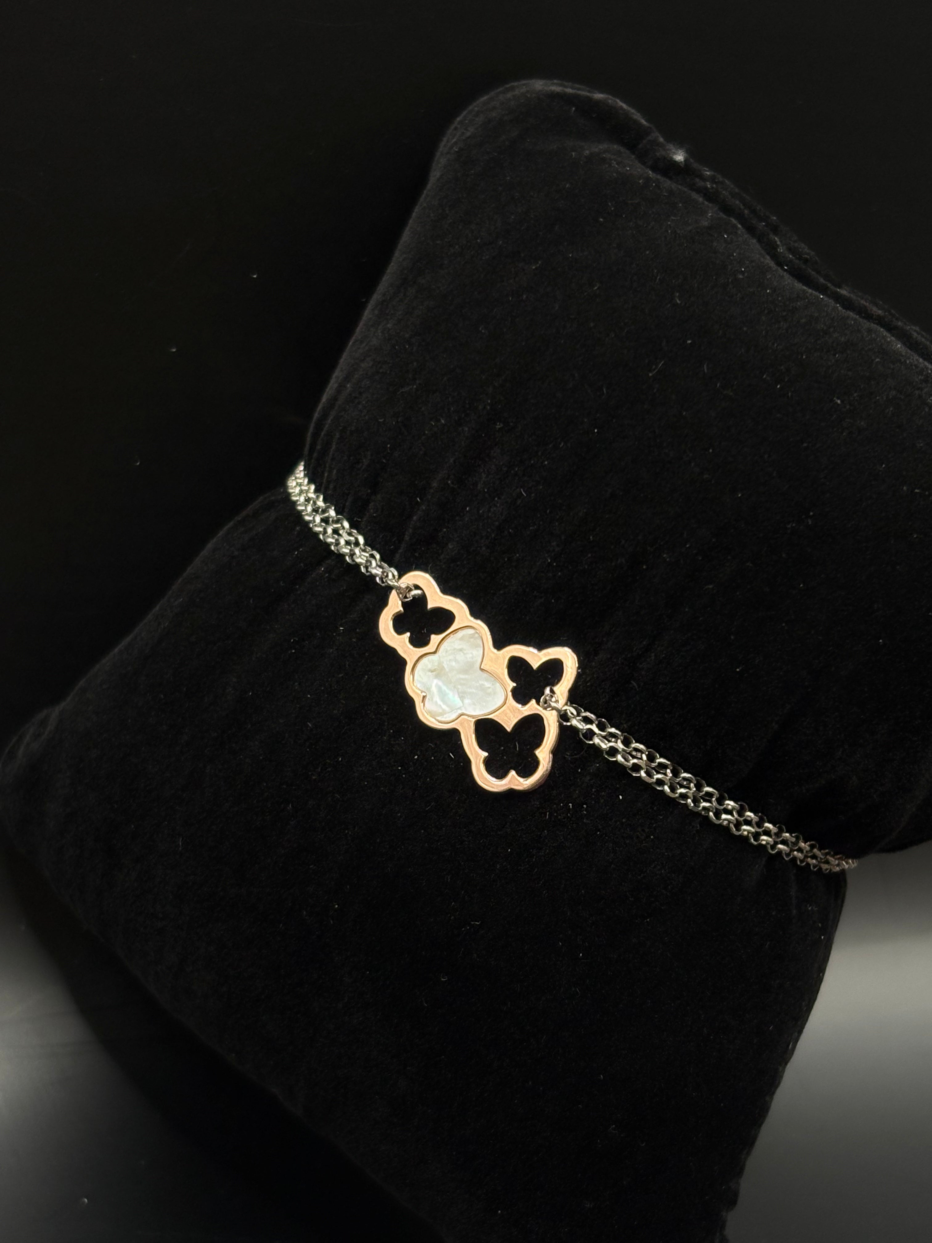 Armband aus 925 Sterling Silber mit Schmetterlingsmotiv