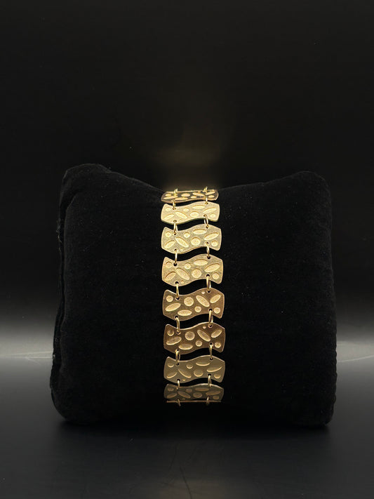 Armband aus 925 Silber mit strukturierten Gliedelementen