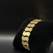 Armband aus 925 Silber mit strukturierten Gliedelementen