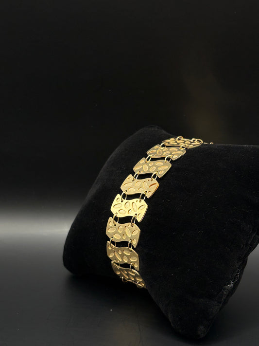 Armband aus 925 Silber mit strukturierten Gliedelementen