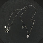 Silver chain with teardrop pendant made of 925 sterling silver 