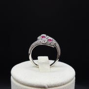 Snake ring made of 925 sterling silver with zircon 